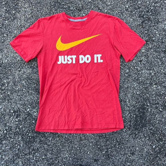 Nike Other - Nike Red Tee with Yellow Logo